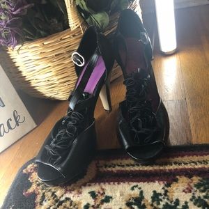 Black Strappy Heels